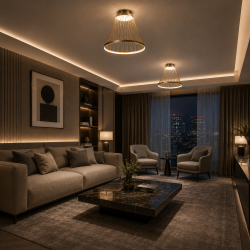 LED Плафон VENTI 20W 1260lm CCT 2700K 3000K 4000K Ø400 сиво/шампанско BD343400CGC