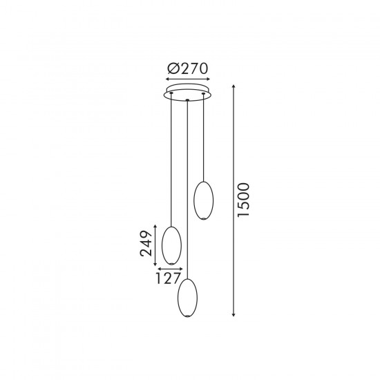 LED Пендел ELLITON 12W 840lm 2700K Ø270 злато мат BD384D3PDG