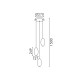 LED Пендел ELLITON 12W 840lm 2700K Ø270 злато мат BD384D3PDG