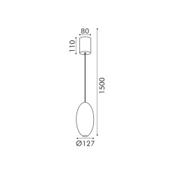 LED Пендел ELLITON 4W 280lm 2700K Ø127 черен мат BD384PBK