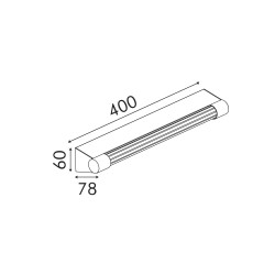 Лампа за баня IMPERIAL 9W 406lm 3000K  бронз L-400mm IP44