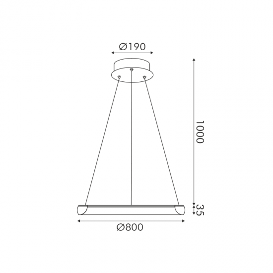 LED пендел HARMONY 48W 3800lm CCT 3000-4000-6000K злато