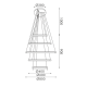 LED пендел HARMONY 80W 6400lm CCT 3000-4000-6000K злато