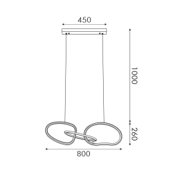 LED пендел RING 42W 3300lm CCT 3000-4000-6000K злато