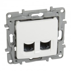 Розетка  2xRJ45 UTP cat.6 бяла 764574 NILOE LEGRAND