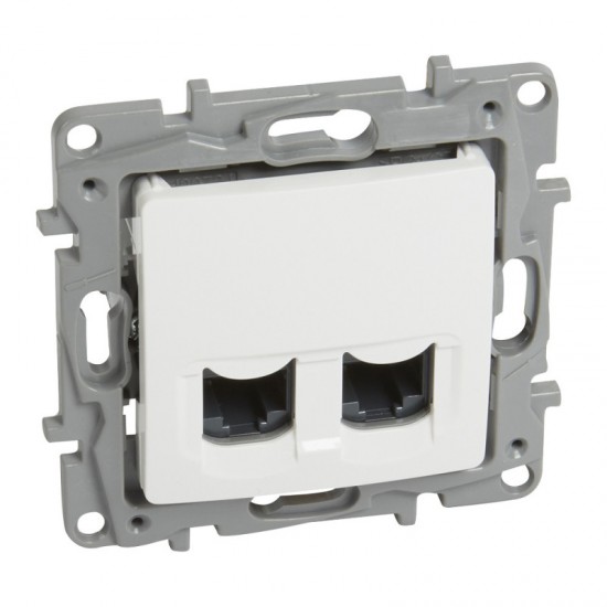 Розетка  2xRJ45 UTP cat.6 бяла 764574 NILOE LEGRAND