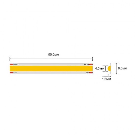 LED лента 320 COB 11W/m 24V 6500K 5m