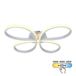 LED Плафон BUTTERFLY 37W 2294lm  CCT 3000-4000-6000K бял