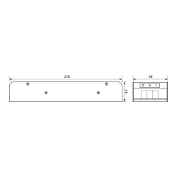 Захранване за LED лента 10.4A 250W 24V DC IP20 метал 