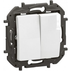 Ключ двоен девиатор 2xСХ.6 бял NP2220WH NILOE LEGRAND