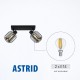 Спот ASTRID ∙ SP971-2L ∙ 2xE14 ∙ метал+стъкло ∙ черен L-340mm