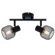 Спот ELINOR ∙ SP959-2L ∙ 2xE14 ∙ метал+PVC ∙ мрежа ∙ черен L-390mm