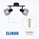 Спот ELINOR ∙ SP959-2L ∙ 2xE14 ∙ метал+PVC ∙ мрежа ∙ черен L-390mm