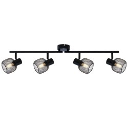 Спот ELINOR ∙ SP960-4L ∙ 4xE14 ∙ метал+PVC ∙ мрежа ∙ черен L-820mm
