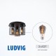 Плафон LUDVIG ∙ CL973-3R ∙ 3хЕ27 ∙ метал+стъкло ∙ черен Ø320
