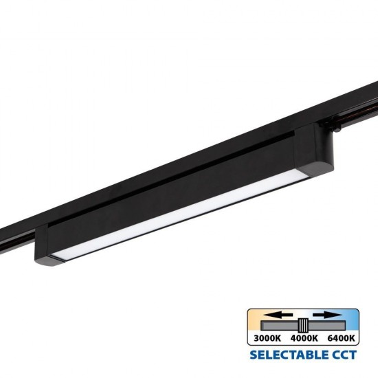 Линейно LED тяло за релсов монтаж DRAX LED ∙ 30W ∙ черен ∙ CCT-switch ∙ 3000K-4000K-6400K