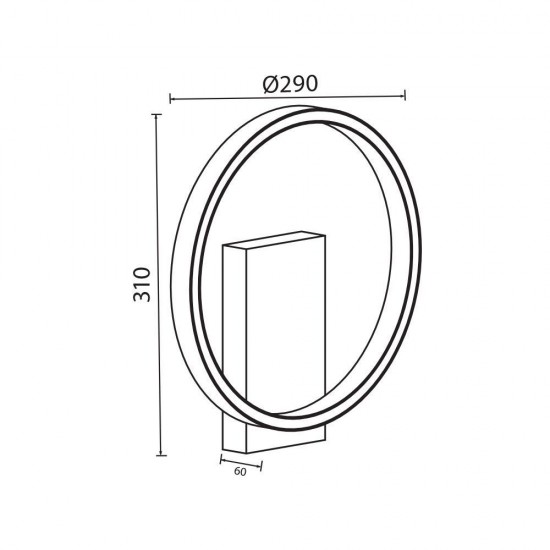 LED аплик MATTEO ∙ 12W ∙ черно+дърво ∙ CCT ∙ 3000-4000-6400K