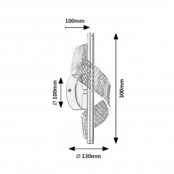 LED Аплик ZOFRAEL 6W 3000K 550lm злато 71415 RABALUX