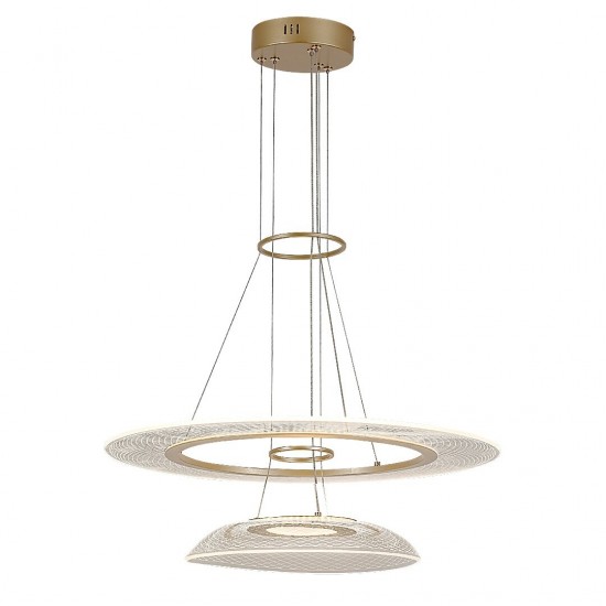 LED Пендел ZOFRAEL 36W 3000K 2400lm злато 72412 RABALUX