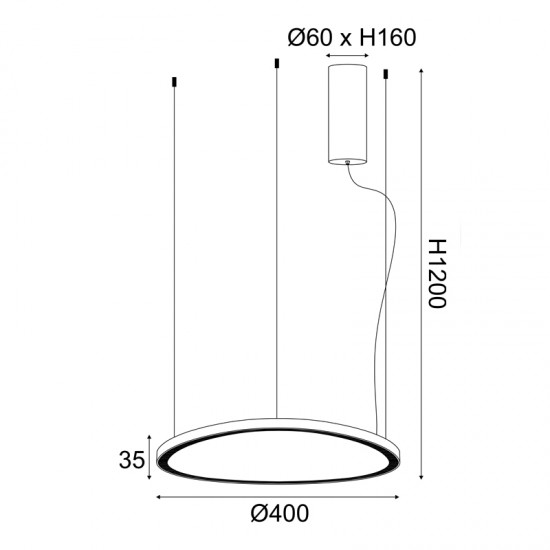 LED пендел HARMONY 33W 3000lm CCT 3000-4000-6000K злато