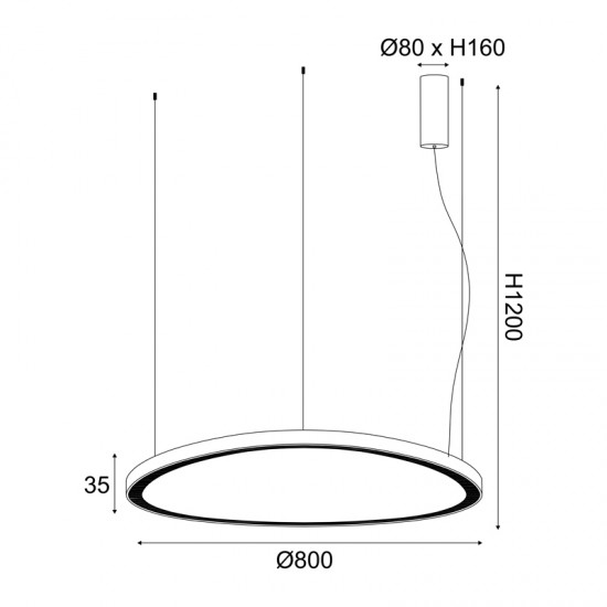 LED пендел HARMONY 73W 5800lm CCT 3000-4000-6000K злато
