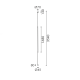 LED пендел MALPO V43176PBK 20W 3000K 1056lm L-1430mm