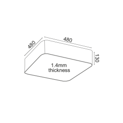 LED плафониера SOLO 40W 4000lm CCT 3000-4000-6000K бял мат