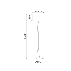 Лампион PLANN MF24045 1xE27 Ø405 L-1550mm