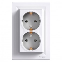 Контакт двоен шуко Бял Schneider Asfora EPH9900121