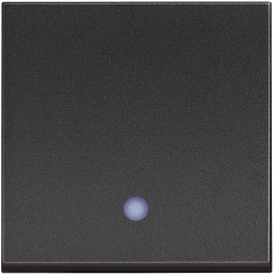 Ключ единичен с LED индикация СХ.1 10A черен мат RG4001M2L CLASSIA BTICINO