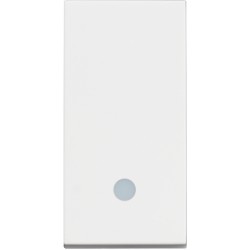 Ключ единичен италиански стандарт с LED индикация СХ.1 10A бял гланц RW4001L CLASSIA BTICINO