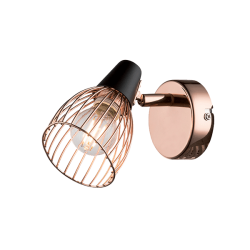 Стенен аплик AMBIX 1xE14 черен/мед