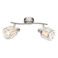 Спот за таван SHEEN 2xE14 сатен хром L-280mm
