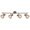 Спот за таван ADDY 4xE14 дърво L-700mm