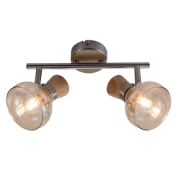 Спот за таван ADDY 2xE14 дърво L-280mm