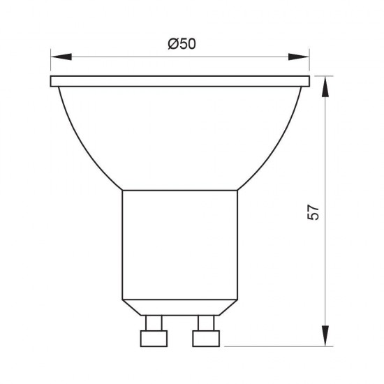 LED КРУШКА GU10 7W 3000K 560lm 120° 220V димируема