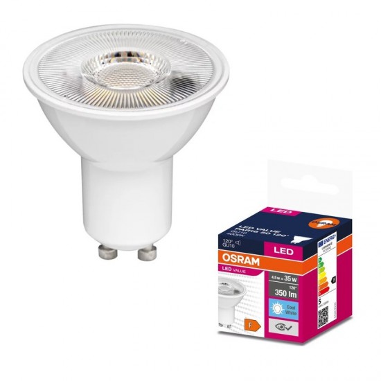 LED КРУШКА GU10 4.5W 4000K 350lm 120° 220V