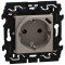 Контакт 2P+Е 16A + USB тип С 1.5A 7.5W цвят камък YG4141USB Light Now Bticino
