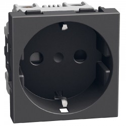 Контакт 2P+Е 16A с детска защита цвят графит YD4141 Light Now Bticino