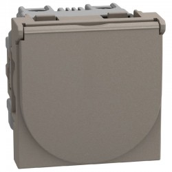 Контакт с капак 2P+Е 16A цвят камък YG4141P Light Now Bticino