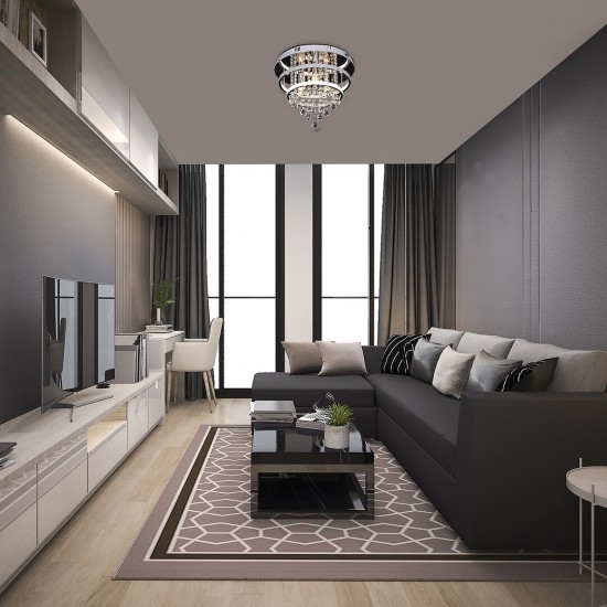 LED Кристална плафониера PALLAS 2237 32W+3xE14 2030lm 4000K