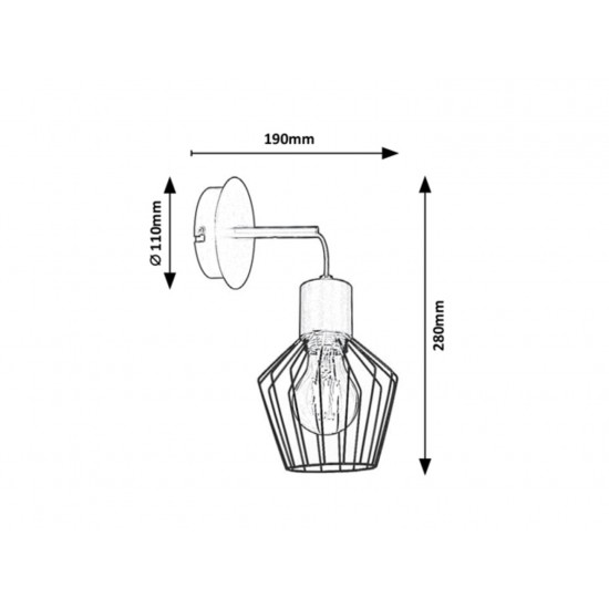 Стенен аплик BELANO 3538 1xE27