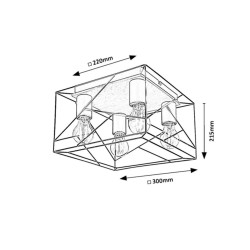 Плафониера за таван BOIRE 71024 4xE27