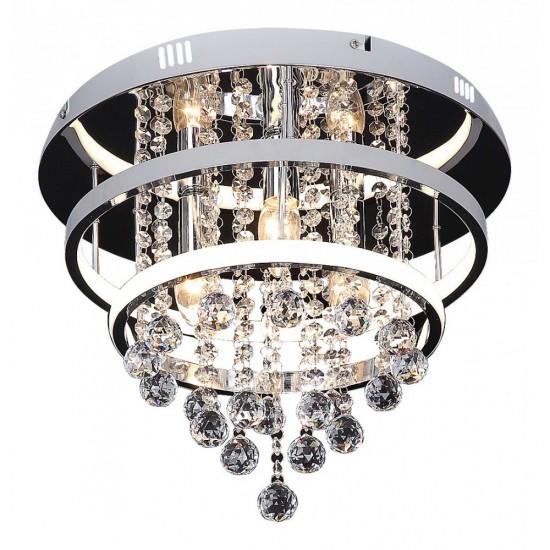 LED Кристална плафониера PALLAS 2237 32W+3xE14 2030lm 4000K