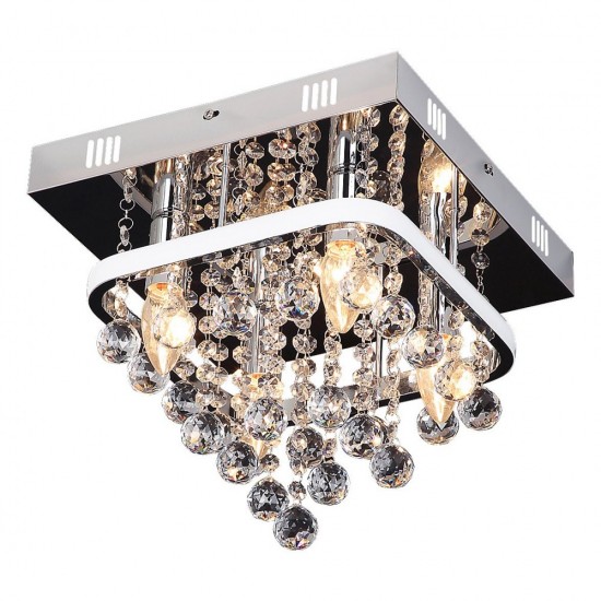 LED Кристална плафониера PALLAS 2238 23W+4xE14 1470lm 4000K