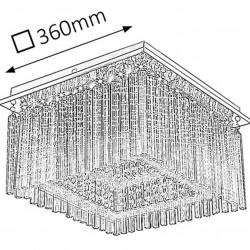 LED Кристална плафониера DANIELLE 2448 21W 1750lm 4000K
