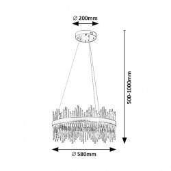 LED Кристален полилей MABEL 72227 36W 2700lm 3000-4000-6000K CCT
