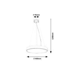LED полилей TESIA 36W 2550lm 4000K сребрист 