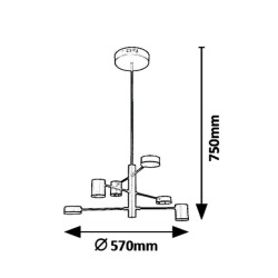 LED полилей SOLOMON 30W 2400lm 4000K