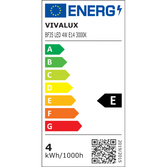 LED КРУШКА Е14 4W 3000K 470lm B35 свещ filament